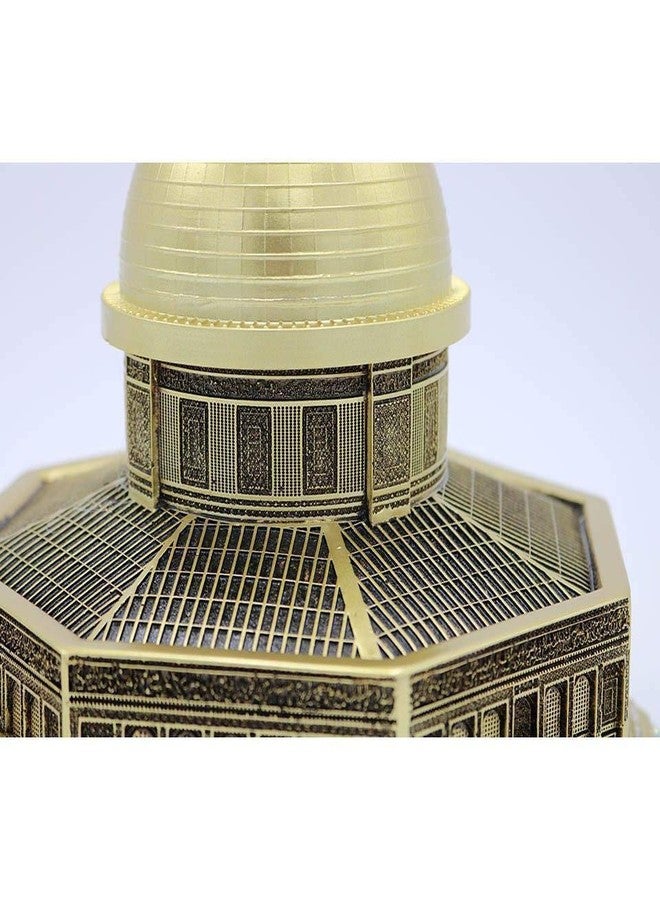 Modefa Islamic Turkish Home Decor Showpiece Gift Al Aqsa Mosque Dome of The Rock Jerusalem Replica (Gold) - Image 5